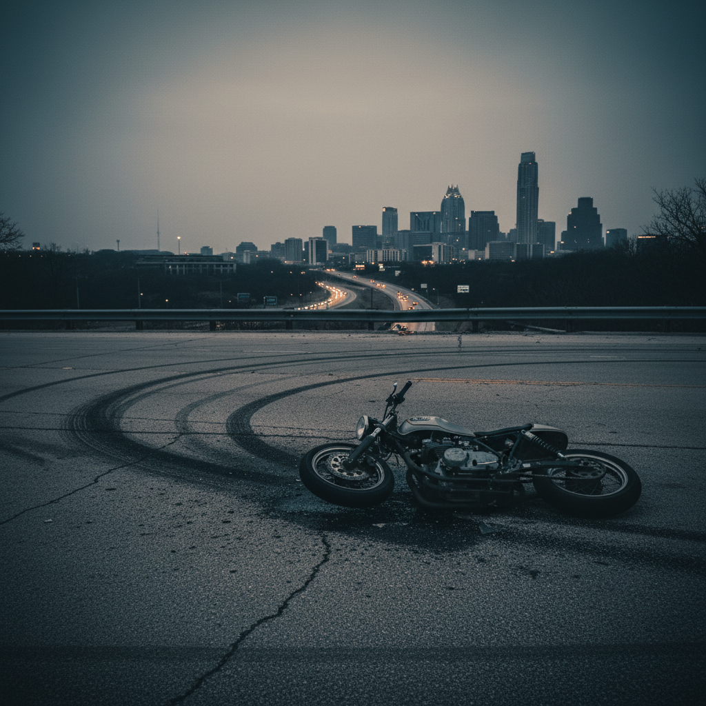 Motorcycle Accident Austin case scene — HurtMatch connects injured Texans to personal injury attorneys