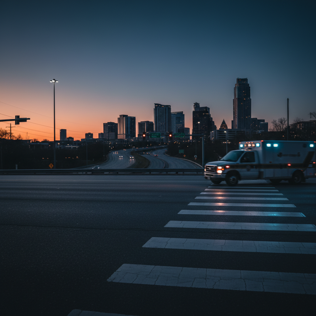 Pedestrian Accident Austin case scene — HurtMatch connects injured Texans to personal injury attorneys