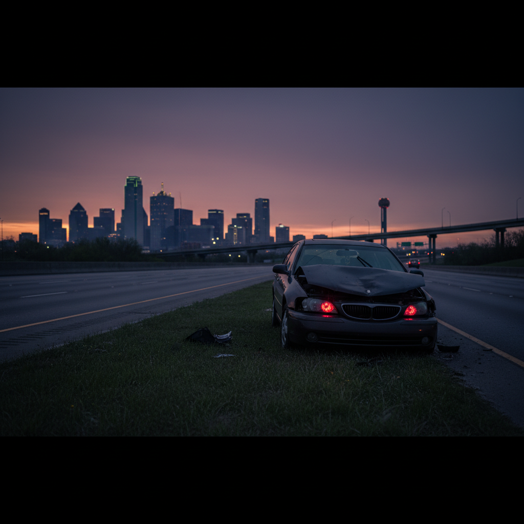 Car Accident Dallas case scene — HurtMatch connects injured Texans to personal injury attorneys