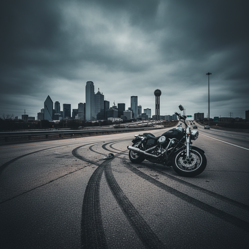 Motorcycle Accident Dallas case scene — HurtMatch connects injured Texans to personal injury attorneys