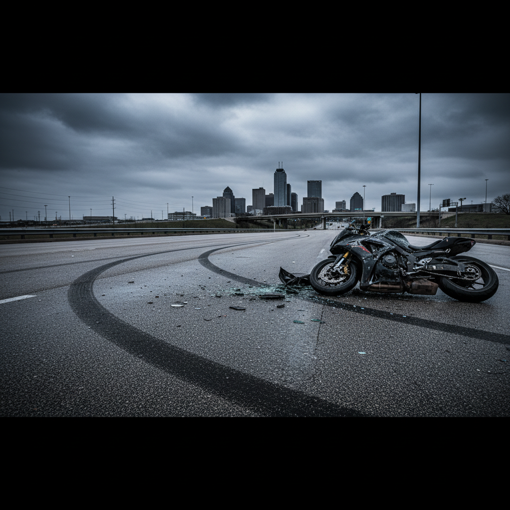 Motorcycle Accident Fort Worth case scene — HurtMatch connects injured Texans to personal injury attorneys