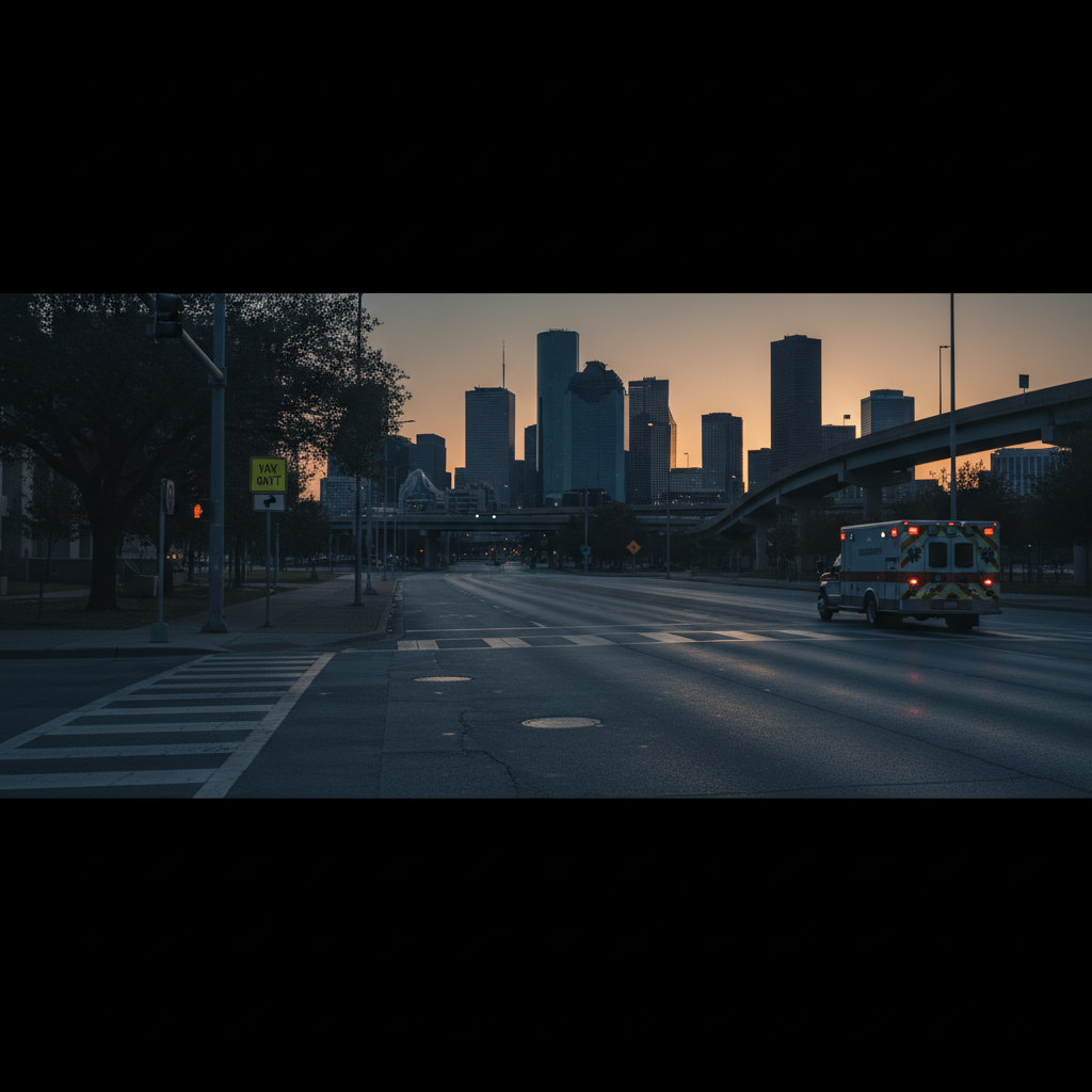 Pedestrian Accident Houston case scene — HurtMatch connects injured Texans to personal injury attorneys