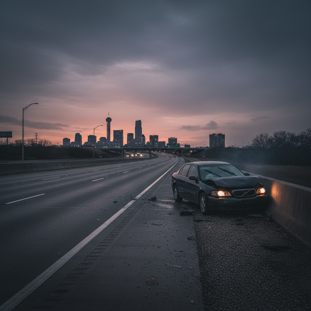 Car Accident San Antonio case scene — HurtMatch connects injured Texans to personal injury attorneys